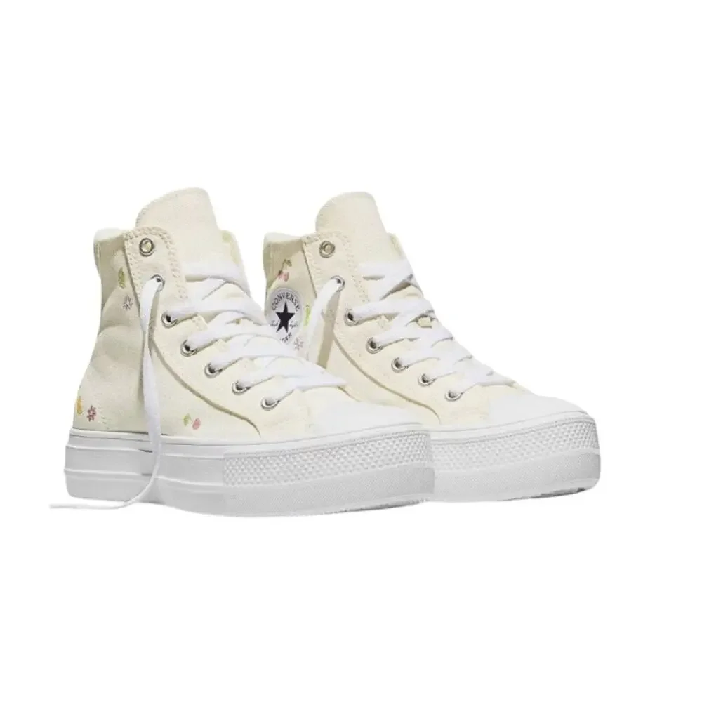 Converse Women Platform High Top Sneakers - Cream Fruit 7 NIB